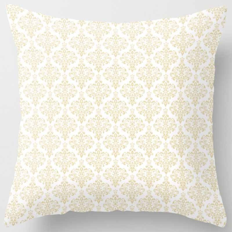 Golden Leaf Throw Pillow Peach Skin