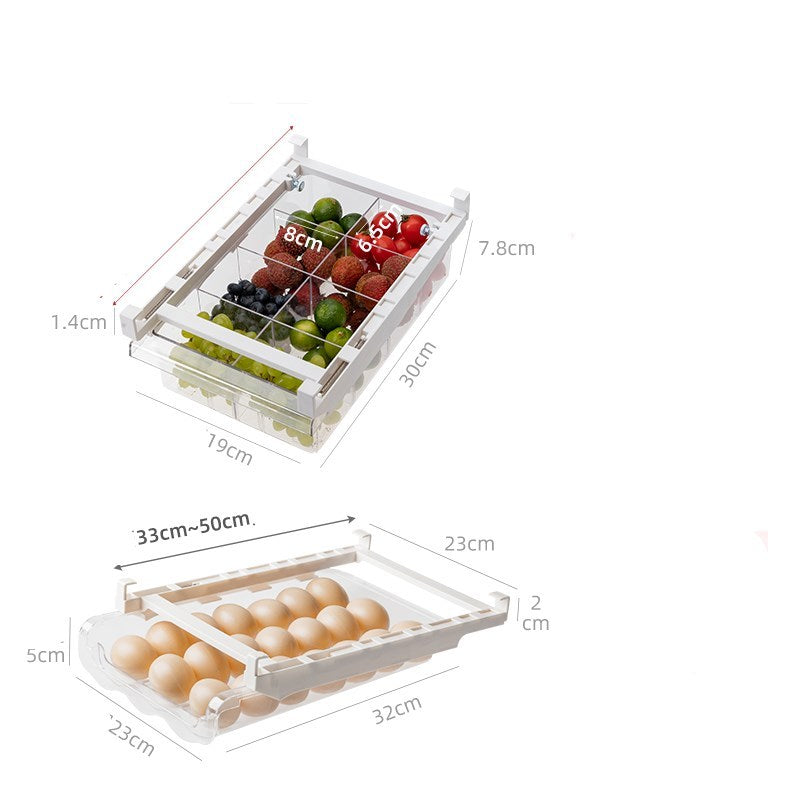 Adjustable Kitchen Fridge Storage Rack