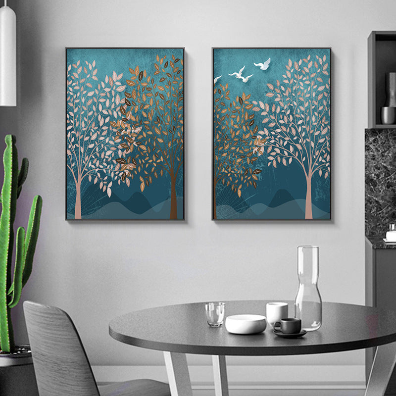 Nordic Modern Forest Landscape Wall Painting