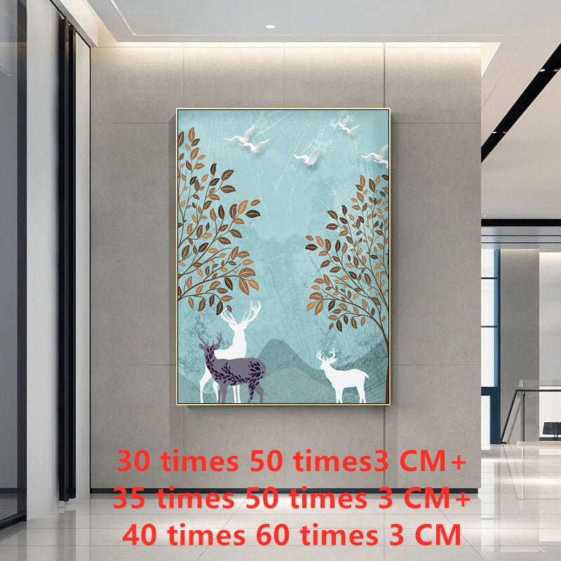 Nordic Modern Forest Landscape Wall Painting