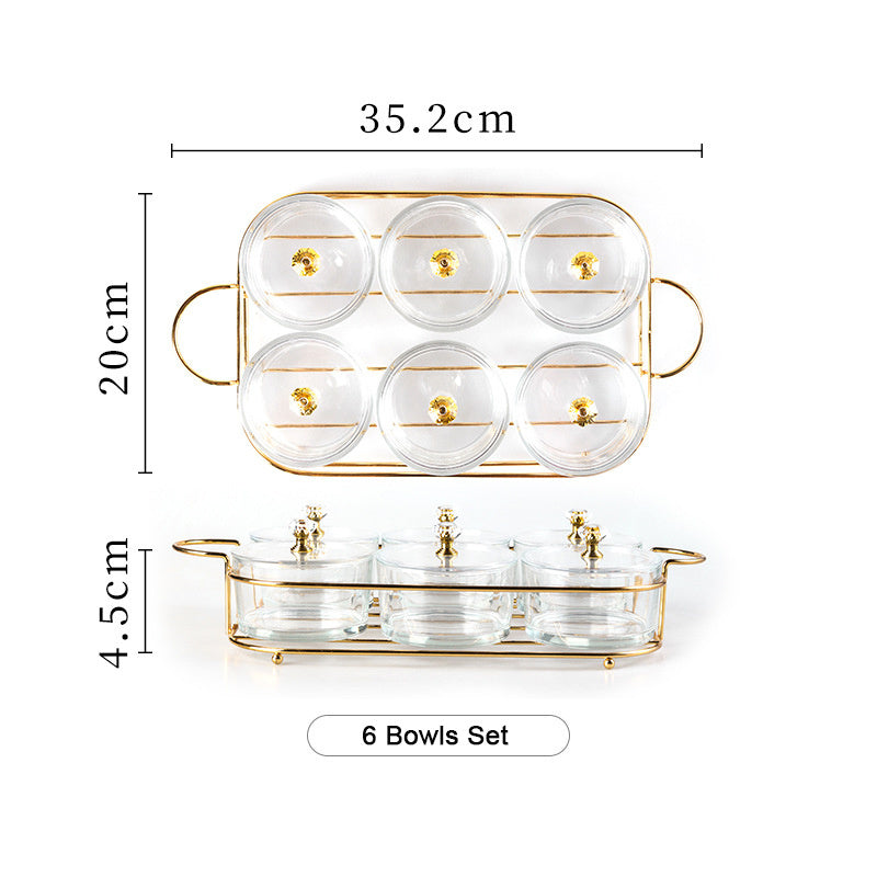 Fruit Snack Divided Plate with Lid