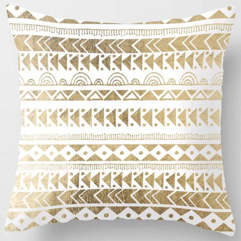 Golden Leaf Throw Pillow Peach Skin