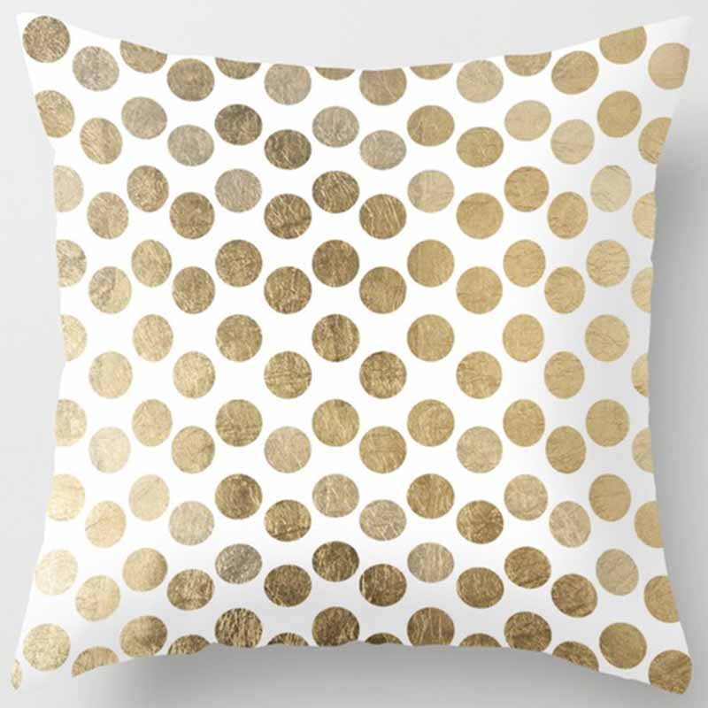 Golden Leaf Throw Pillow Peach Skin