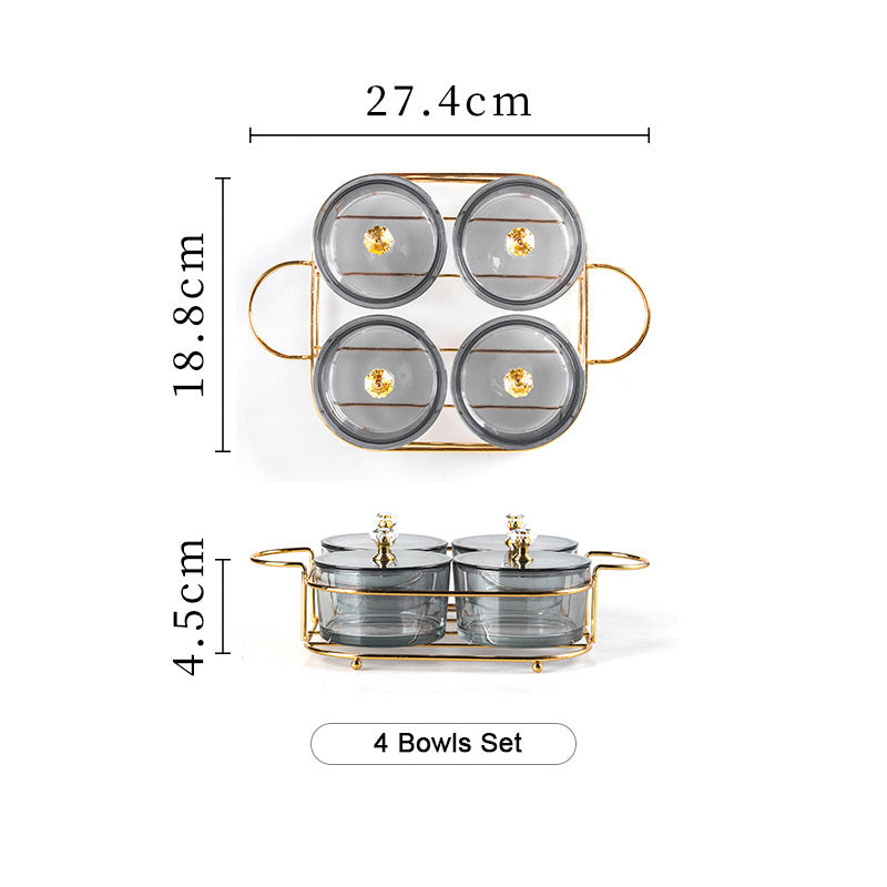 Fruit Snack Divided Plate with Lid