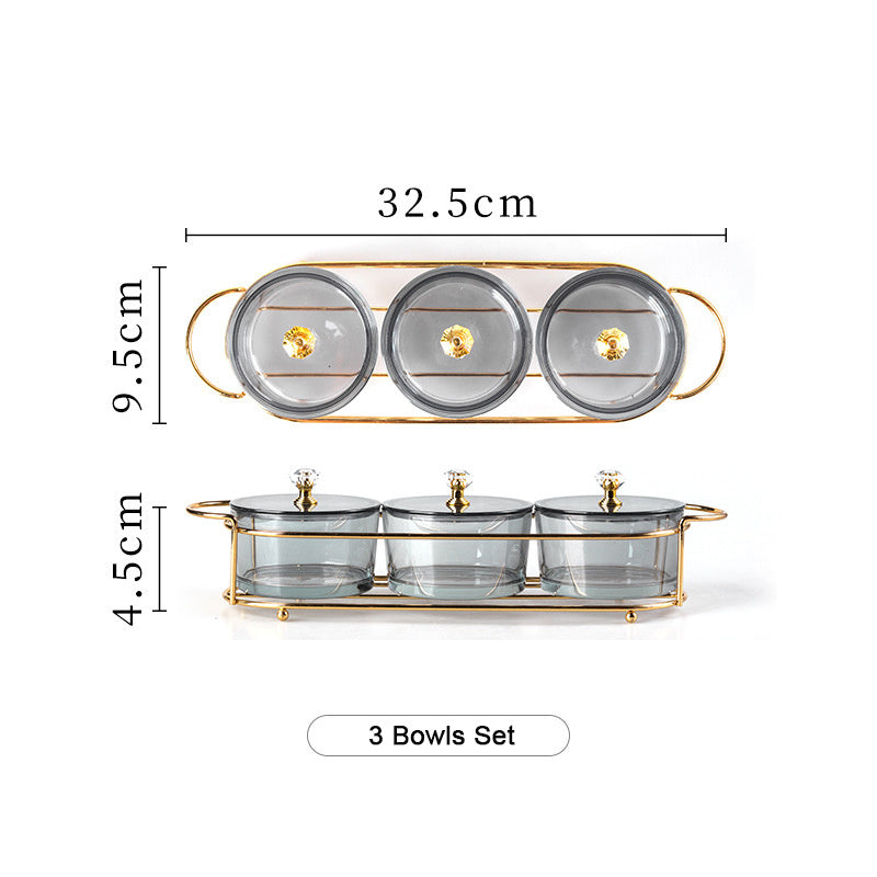 Fruit Snack Divided Plate with Lid