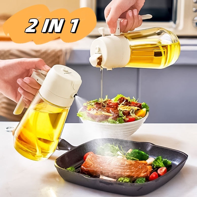 2-in-1 Olive Oil Sprayer Dispenser For Cooking