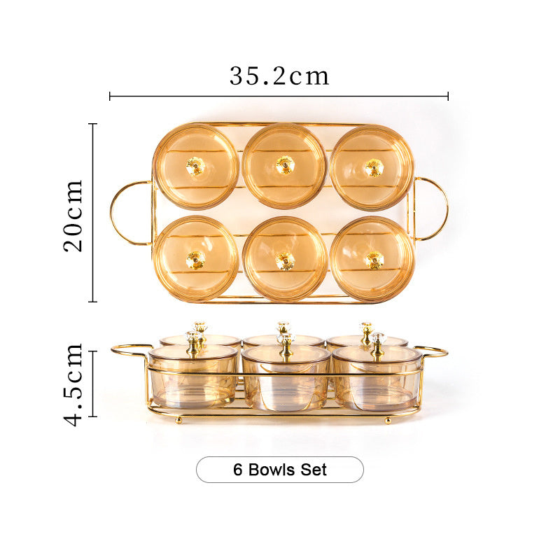 Fruit Snack Divided Plate with Lid