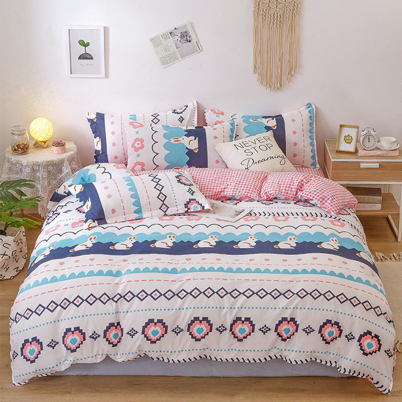 Washed Cotton Four-piece Bedding