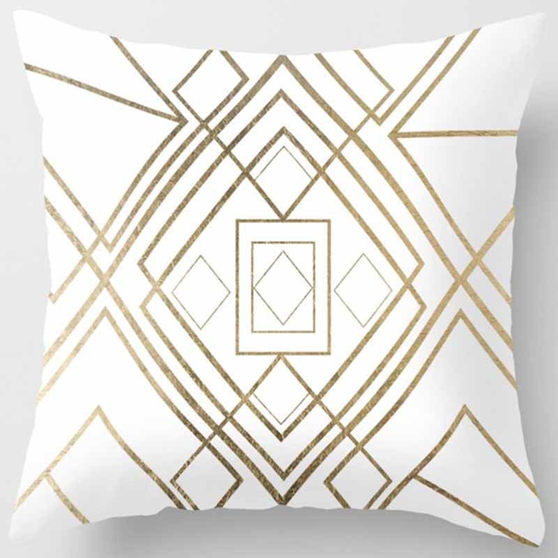 Golden Leaf Throw Pillow Peach Skin