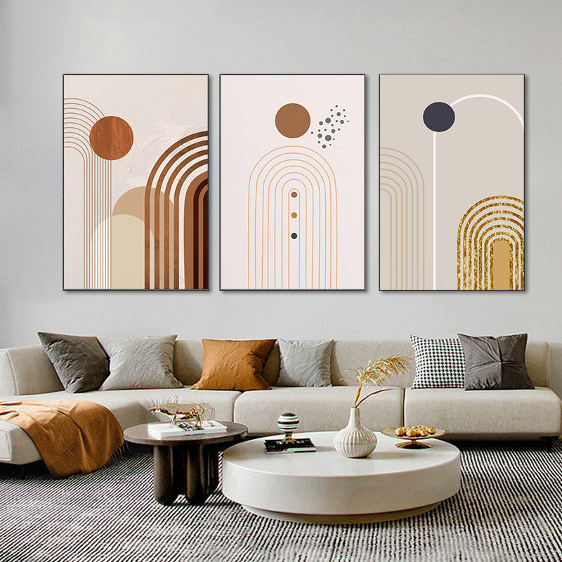 Modern Abstract Curved Canvas Painting