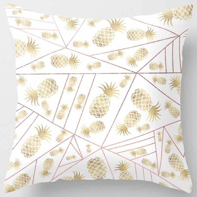 Golden Leaf Throw Pillow Peach Skin