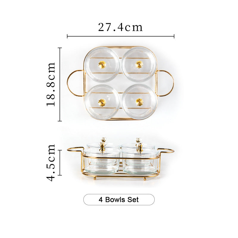 Fruit Snack Divided Plate with Lid