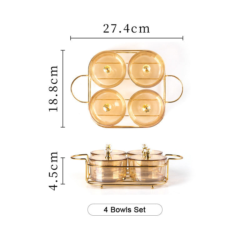 Fruit Snack Divided Plate with Lid