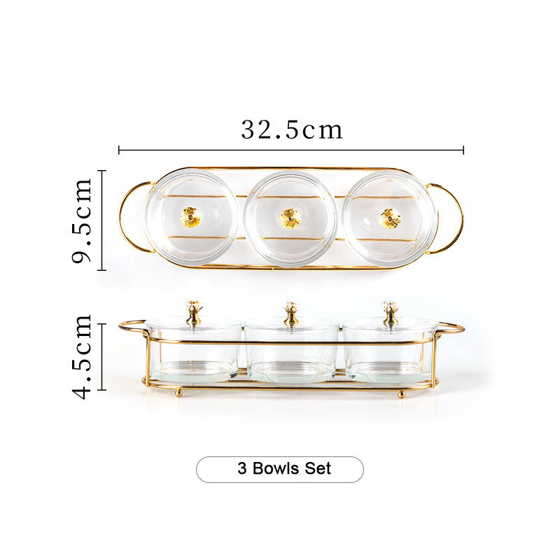 Fruit Snack Divided Plate with Lid