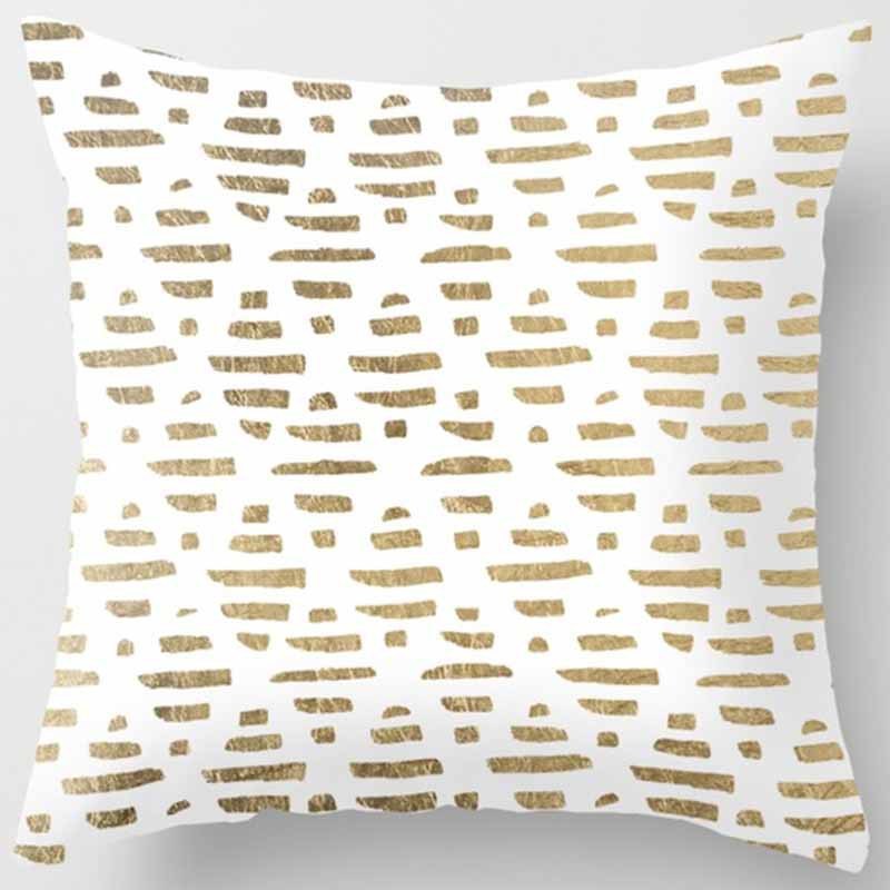 Golden Leaf Throw Pillow Peach Skin