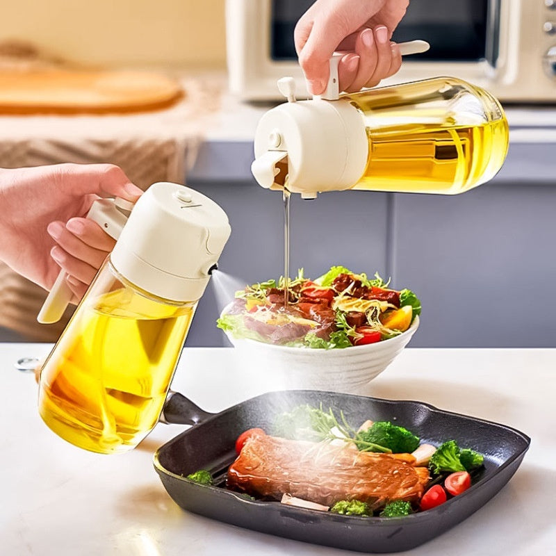 2-in-1 Olive Oil Sprayer Dispenser For Cooking