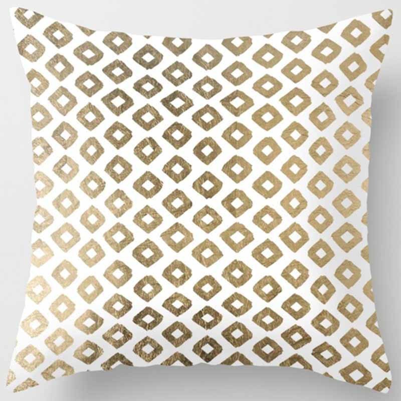 Golden Leaf Throw Pillow Peach Skin