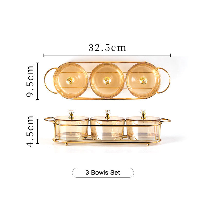 Fruit Snack Divided Plate with Lid