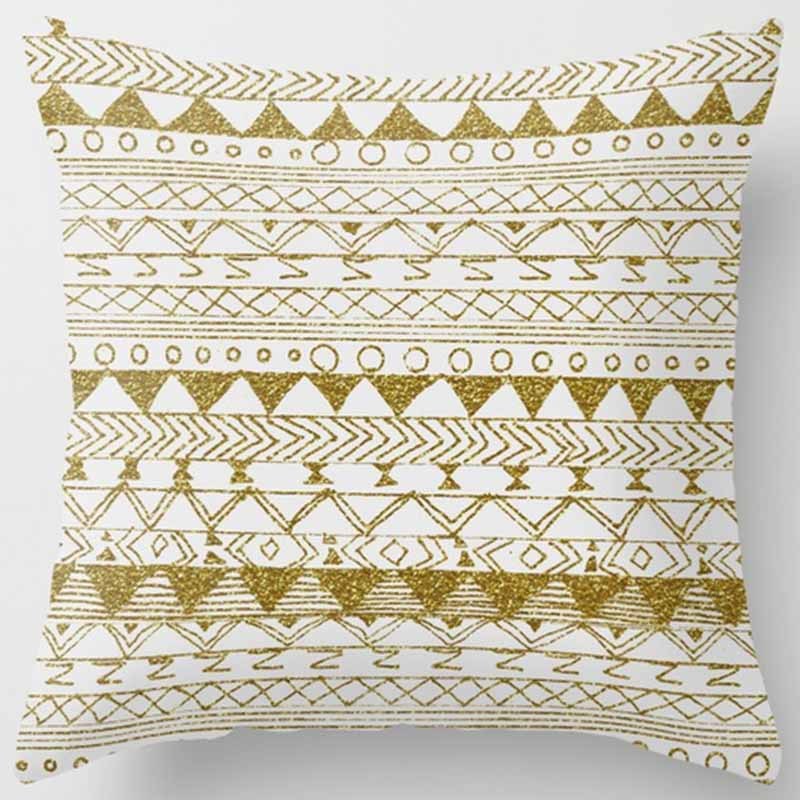 Golden Leaf Throw Pillow Peach Skin